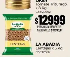 Diarco La abadia - lentejas x 5 kg. cód:12366 oferta