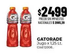 Diarco Gatorade - jugo x 1,25 lt oferta