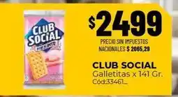 Diarco Club social - galletitas x 141 gr. cód:33461 oferta