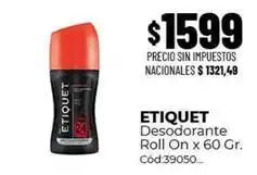 Diarco Etiquet - desodorante roll on oferta