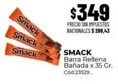 Diarco Smack barra rellena bañada x 35 gr. cód:23529 oferta