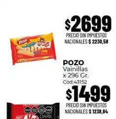 Diarco Pozo - vainillas x 296 gr. cód:43152 oferta