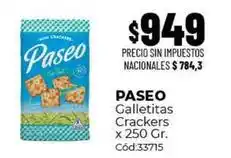 Diarco Paseo - galletitas crackers x 250 gr. cód:33715 oferta