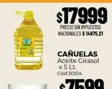 Diarco Cañuelas - aceite girasol x 5 lt. cód:30514 oferta