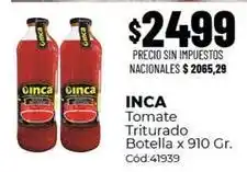 Diarco Inca - tomate triturado botella oferta
