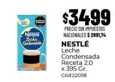 Diarco Nestlé - leche condensada receta 2.0 x 395 gr. cód:22058 oferta