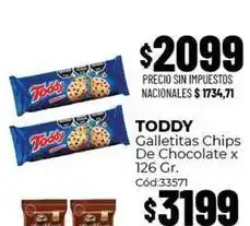 Diarco Toddy - galletitas chips de chocolate oferta