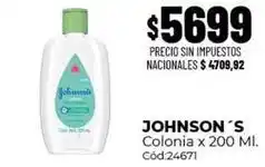 Diarco Johnson's - colonia x 200 ml. cód:24671 oferta
