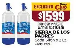 Diarco Sierra de los padres - soda sifón cód:10359 oferta