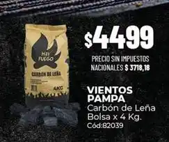 Diarco Pampa - carbón de leña bolsa x 4 kg. cód:82039 oferta