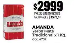 Diarco Amanda - yerba mate tradicional x 1 kg. cód:4767 oferta
