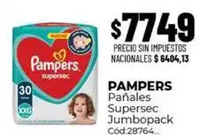 Diarco Pampers - pañales supersec jumbopack cód:28764 oferta