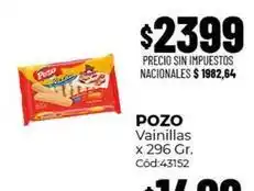 Diarco Pozo - vainillas x 296 gr oferta
