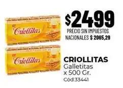 Diarco Criollitas - galletitas x 500 gr oferta