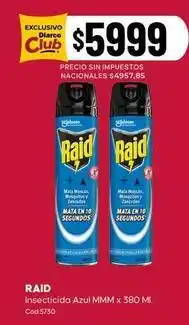 Diarco Raid - insecticida azul mmm x 390 ml oferta