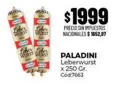 Diarco Paladini - leberwurst x 250 gr. cód:7663 oferta