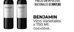 Diarco Benjamin - vino varietales cód:45548 oferta