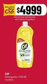 Diarco Cif - detergente bioactive x5 poder oferta