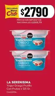 Diarco Yogur griego frutilla con frutos oferta