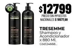 Diarco Tresemmé - shampoo y acondicionador x 880 ml. cód:24668 oferta