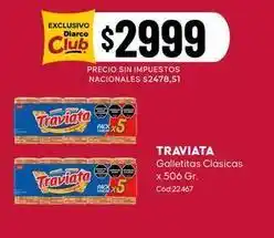 Diarco Traviata - galletitas clásicas x 506 gr oferta