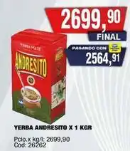 Maxiconsumo Andresito yerba andresito oferta