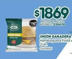 Diarco Unión - hamburguesa finita x 2 un oferta
