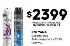 Diarco Polyana - desodorante antitranspirante x 90 gr. cod:39902 oferta