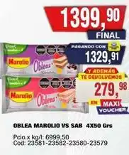Maxiconsumo Marolio oblea vs sab oferta