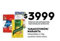 Diarco Taraguí - yerba mate x 1 kg. cod: 50407-50405-50404 oferta