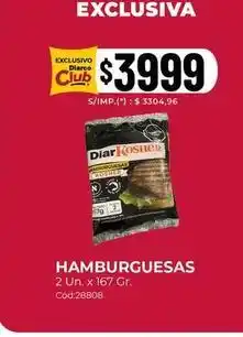 Diarco Hamburguesas oferta