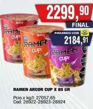 Maxiconsumo Arcor ramen cup oferta