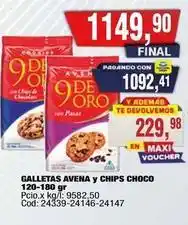 Maxiconsumo 9 de oro galletas avena y chips choco oferta