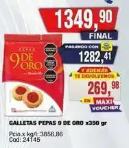 Maxiconsumo 9 de oro - galletas pepas oferta