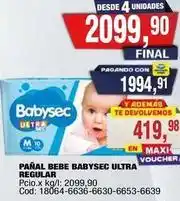 Maxiconsumo Babysec - pañal bebe ultra regular oferta