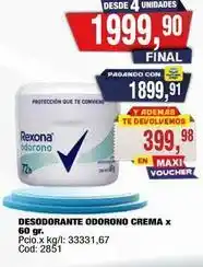 Maxiconsumo Rexona - desodorante odorono crema oferta