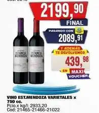 Maxiconsumo Estancia mendoza vino est.mendoza varietales oferta