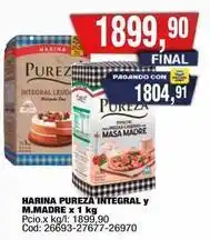 Maxiconsumo Pureza - harina pureza integral y m.madre x 1 kg oferta