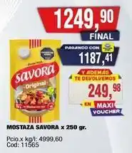 Maxiconsumo Savora - mostaza oferta
