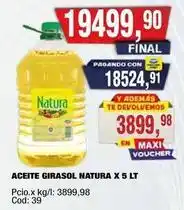 Maxiconsumo Natura aceite girasol oferta