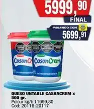 Maxiconsumo Casancrem - queso untable casancrem x 500 gr oferta