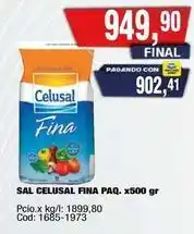 Maxiconsumo Celusal - sal celusal fina paq. x500 gr oferta