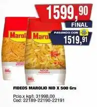 Maxiconsumo Marolio fideos marolio nid oferta