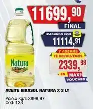 Maxiconsumo Natura aceite girasol oferta