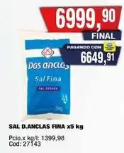 Maxiconsumo Dos anclas - sal d.anclas fina oferta