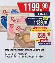 Maxiconsumo Riera tostadas riera todas oferta