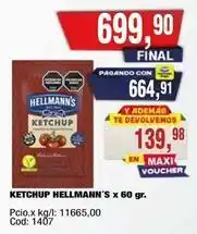 Maxiconsumo Hellmann's ketchup oferta