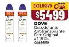 Diarco Dove - desodorante antitranspirante fem.original x 145 gr. cód:36919 oferta