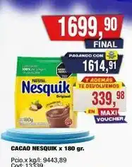 Maxiconsumo Nestlé cacao nesquik oferta