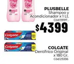 Diarco Plusbelle - shampoo y acondicionador x 1 lt. cód:19197 oferta